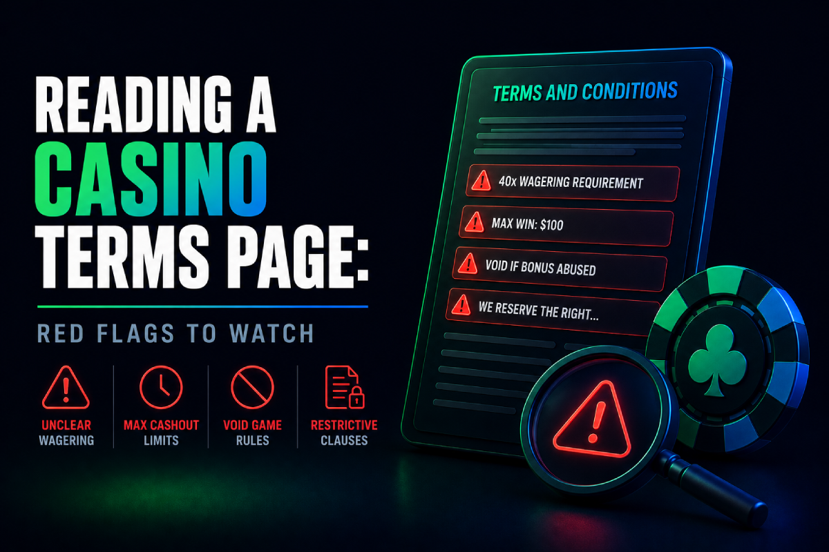 Reading a casino terms page