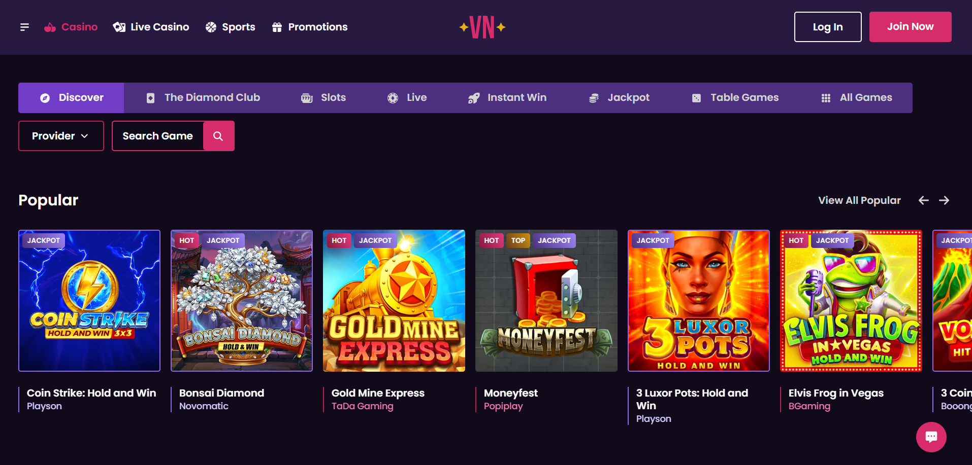 VegasNow casino review for Australian players